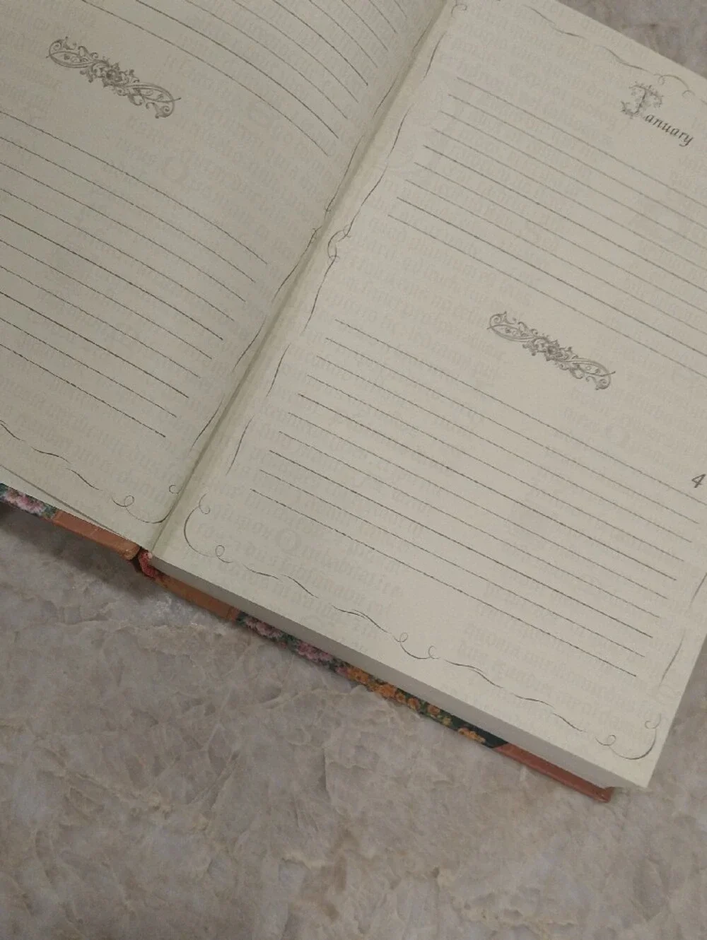 Hardcover Notebook - Brown and Multicolor